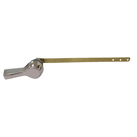 Jones Stephens Chrome Plated Fit-All Premium Tank Trip Lever 8in. Flat Brass Arm with Metal Spud and Nut T01068